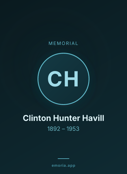 Memorial portrait of Clinton Hunter Havill