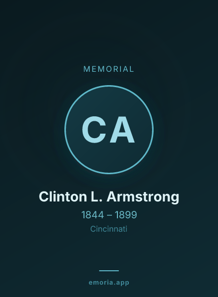 Memorial portrait of Clinton L. Armstrong