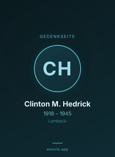 Gedenkportrait von Clinton M. Hedrick