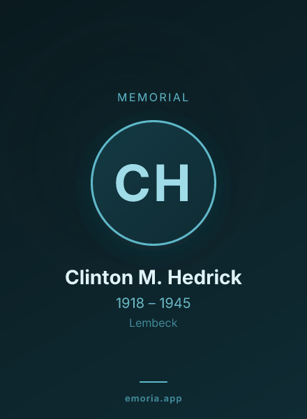 Memorial portrait of Clinton M. Hedrick