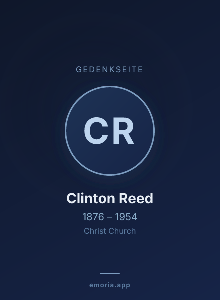 Gedenkportrait von Clinton Reed