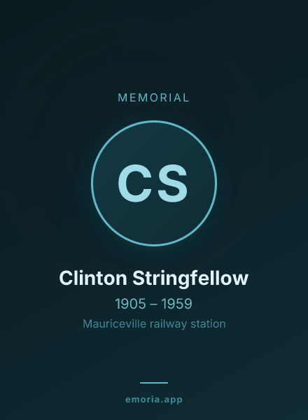 Memorial portrait of Clinton Stringfellow