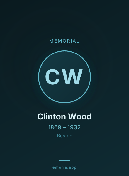 Memorial portrait of Clinton Wood