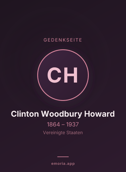 Gedenkportrait von Clinton Woodbury Howard