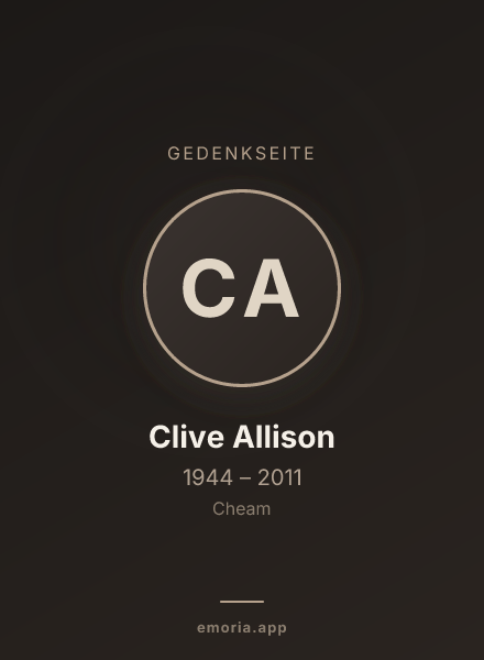 Gedenkportrait von Clive Allison