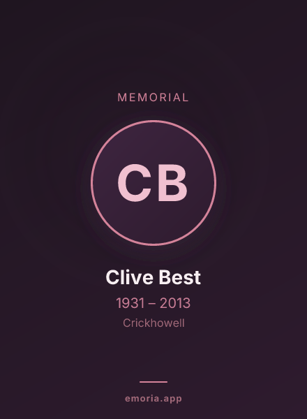 Memorial portrait of Clive Best