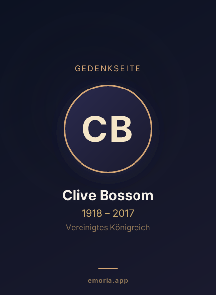 Gedenkportrait von Clive Bossom