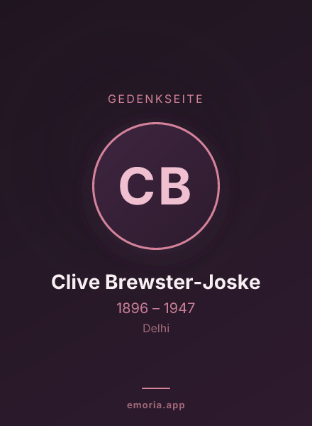 Gedenkportrait von Clive Brewster-Joske