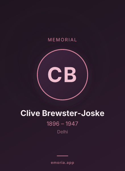 Memorial portrait of Clive Brewster-Joske