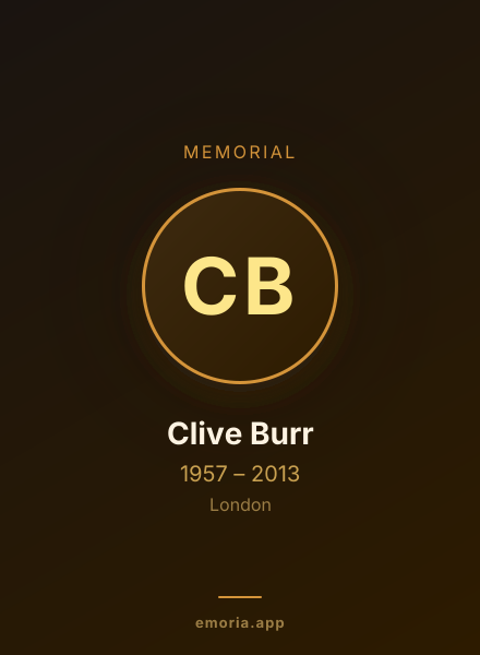 Memorial portrait of Clive Burr