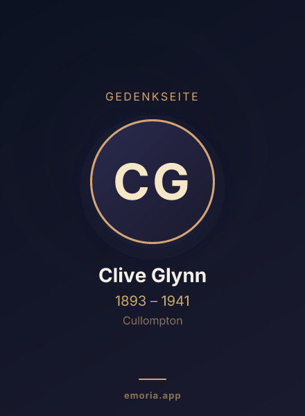 Gedenkportrait von Clive Glynn