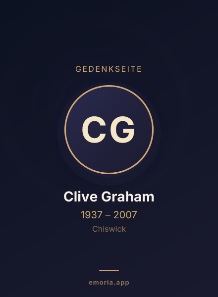 Gedenkportrait von Clive Graham