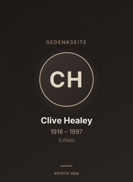 Gedenkportrait von Clive Healey