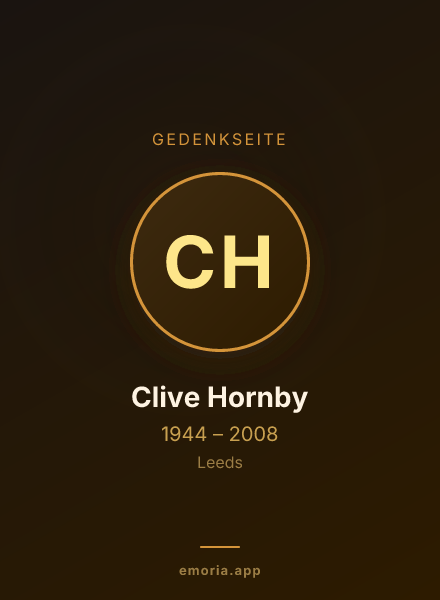 Gedenkportrait von Clive Hornby