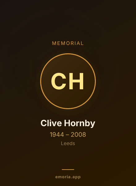 Memorial portrait of Clive Hornby