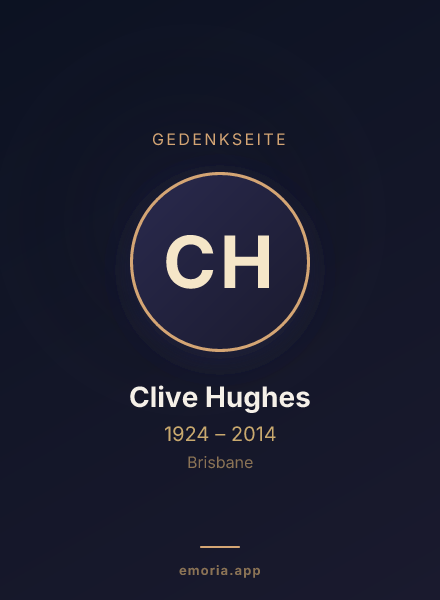 Gedenkportrait von Clive Hughes