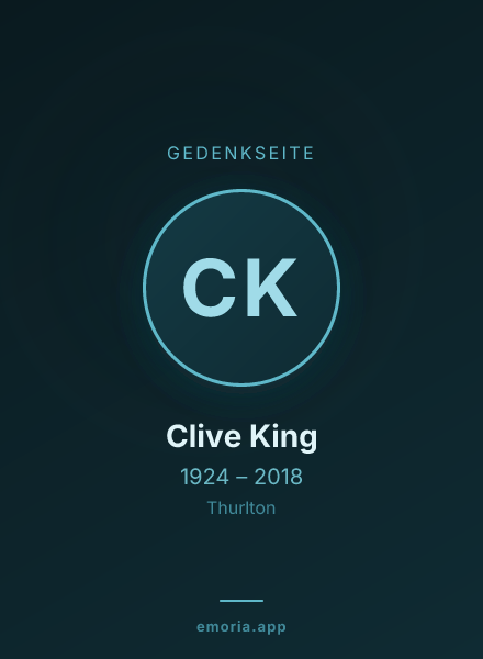 Gedenkportrait von Clive King