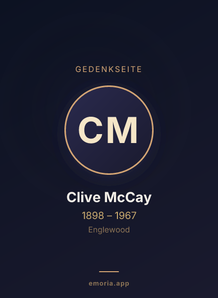 Gedenkportrait von Clive McCay