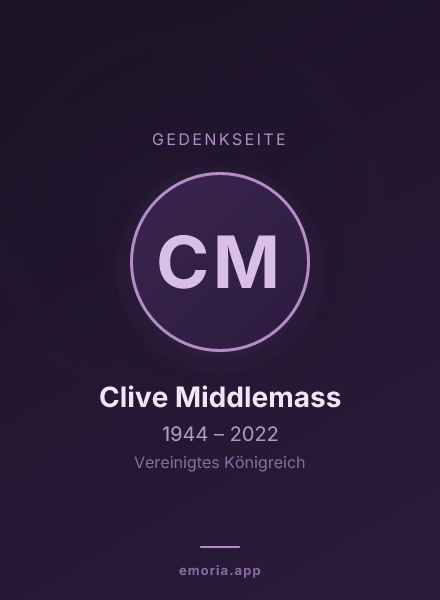 Gedenkportrait von Clive Middlemass