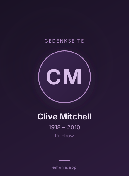 Gedenkportrait von Clive Mitchell