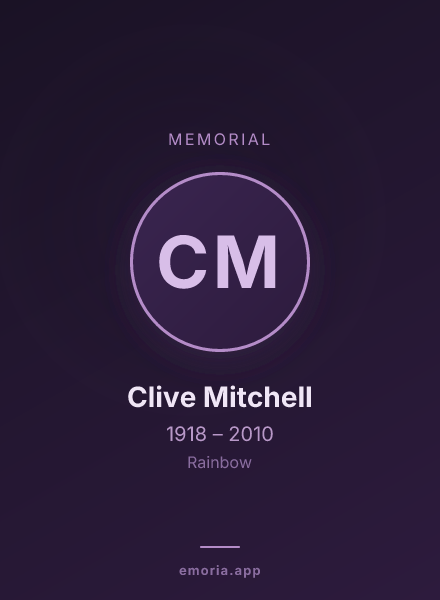 Memorial portrait of Clive Mitchell