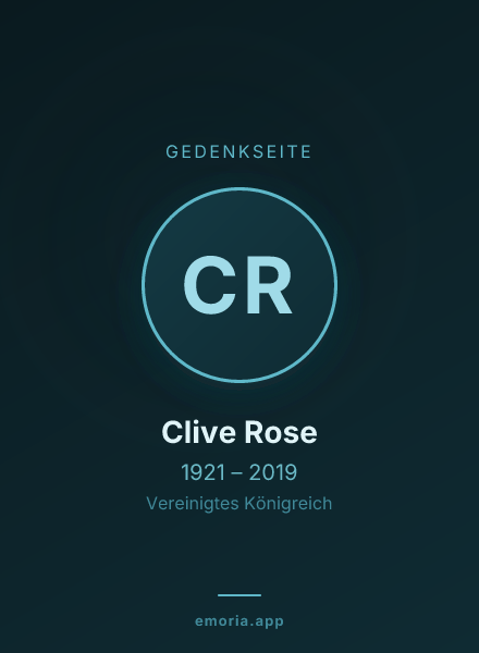 Gedenkportrait von Clive Rose
