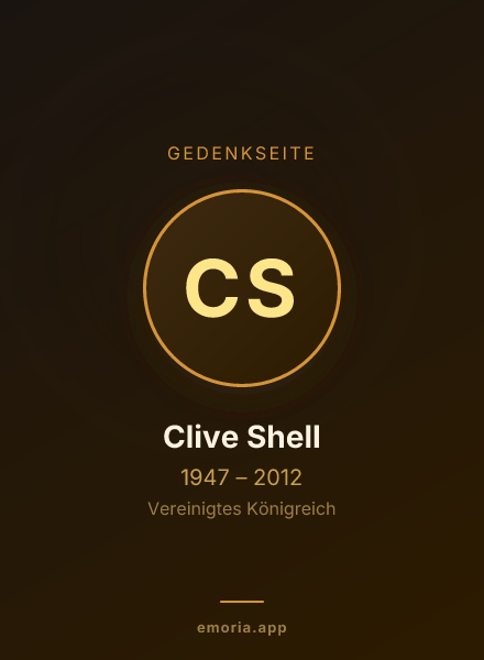 Gedenkportrait von Clive Shell