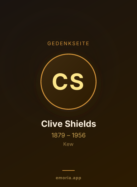 Gedenkportrait von Clive Shields