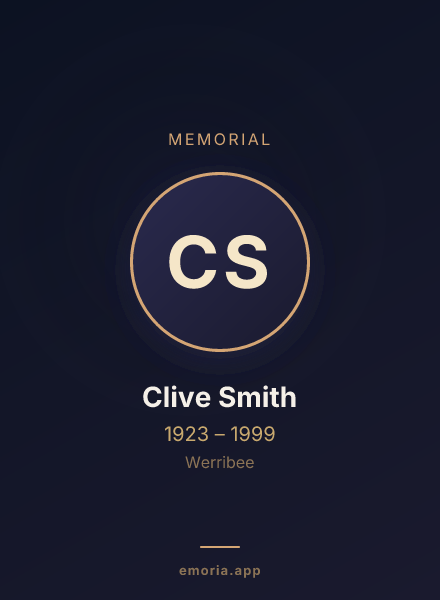 Memorial portrait of Clive Smith