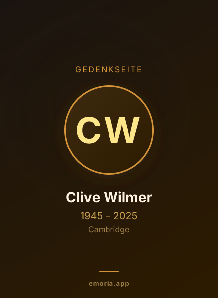 Gedenkportrait von Clive Wilmer