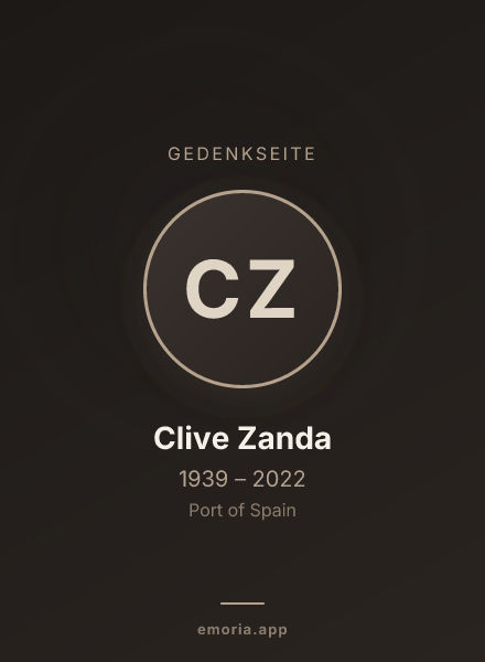 Gedenkportrait von Clive Zanda