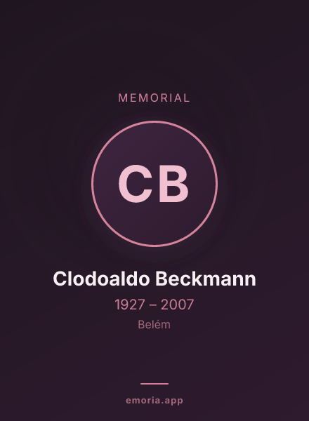 Memorial portrait of Clodoaldo Beckmann