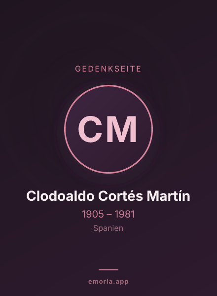 Gedenkportrait von Clodoaldo Cortés Martín