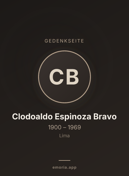 Gedenkportrait von Clodoaldo Espinoza Bravo