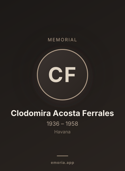 Memorial portrait of Clodomira Acosta Ferrales