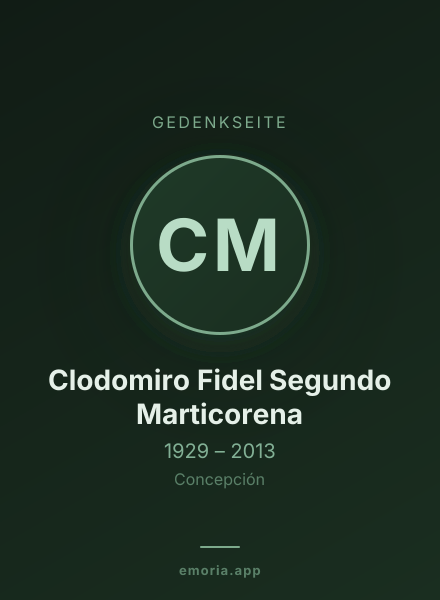 Gedenkportrait von Clodomiro Fidel Segundo Marticorena