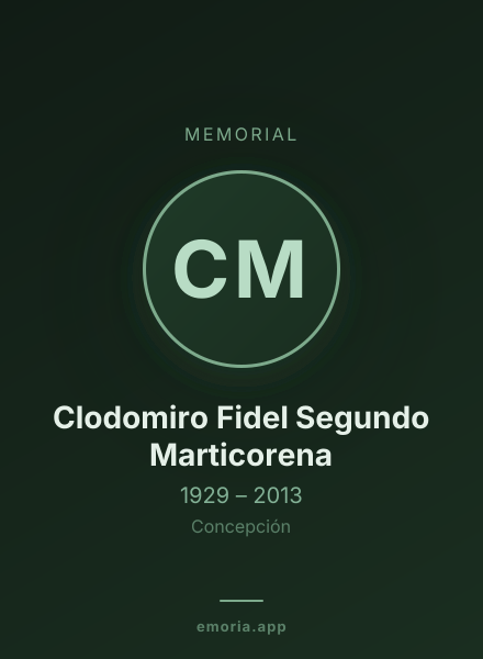 Memorial portrait of Clodomiro Fidel Segundo Marticorena