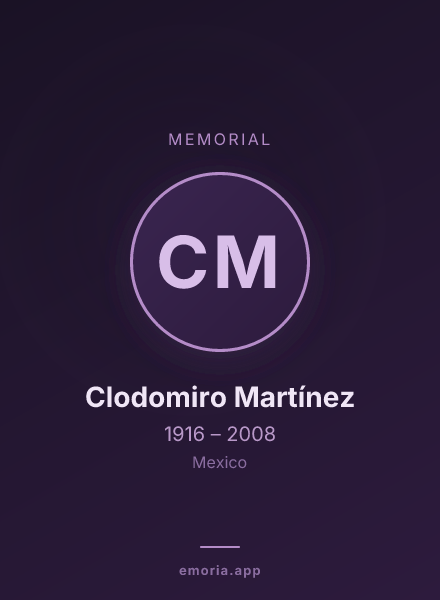 Memorial portrait of Clodomiro Martínez