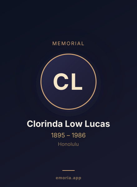 Memorial portrait of Clorinda Low Lucas