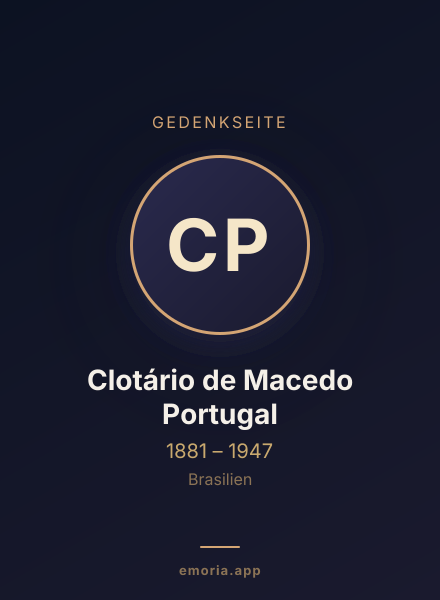 Gedenkportrait von Clotário de Macedo Portugal