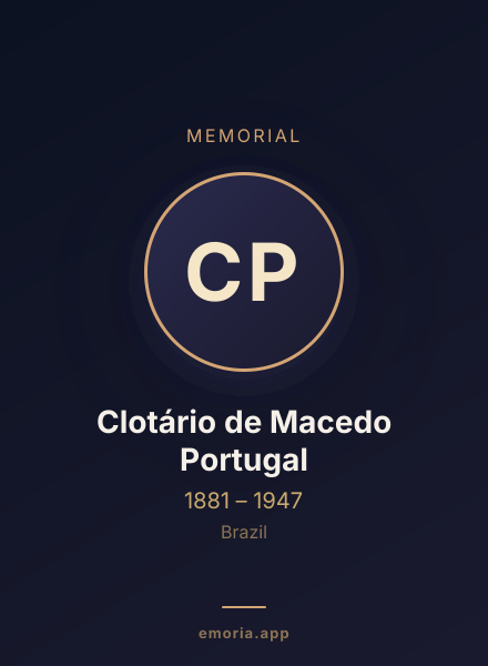 Memorial portrait of Clotário de Macedo Portugal