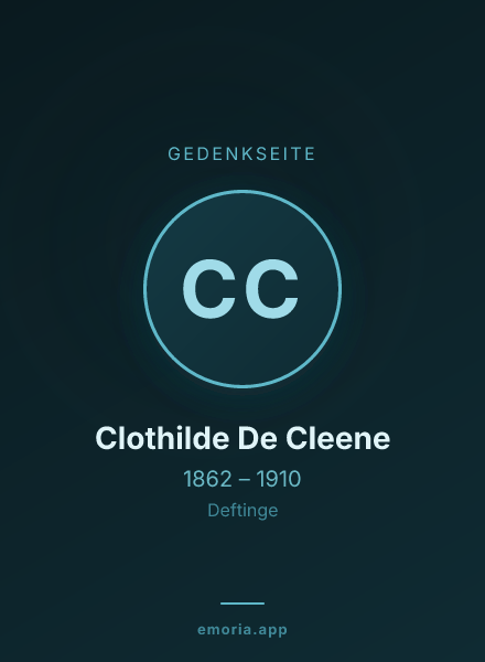 Gedenkportrait von Clothilde De Cleene