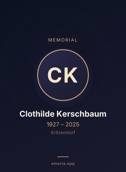 Memorial portrait of Clothilde Kerschbaum