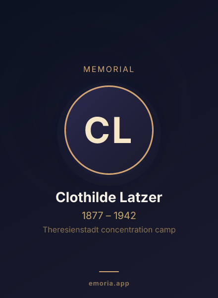 Memorial portrait of Clothilde Latzer