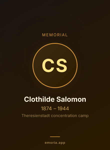 Memorial portrait of Clothilde Salomon
