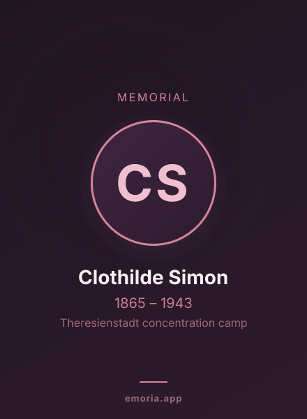 Memorial portrait of Clothilde Simon