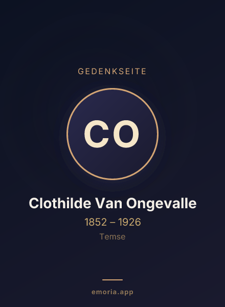 Gedenkportrait von Clothilde Van Ongevalle