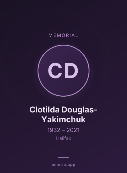 Memorial portrait of Clotilda Douglas-Yakimchuk