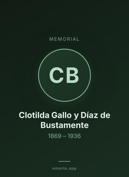 Memorial portrait of Clotilda Gallo y Díaz de Bustamente