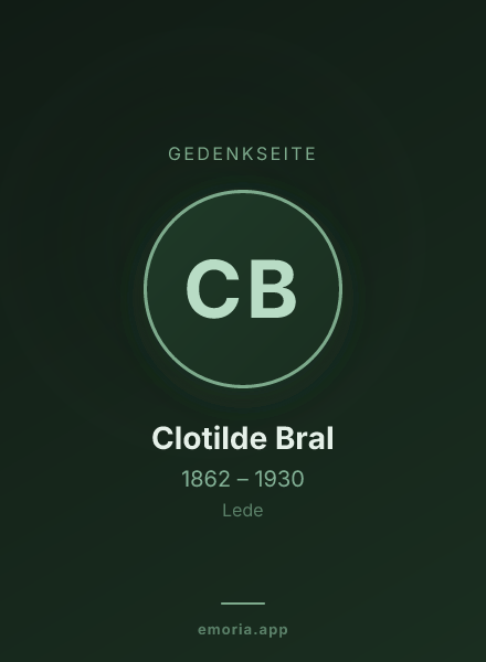 Gedenkportrait von Clotilde Bral